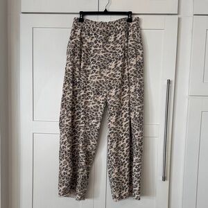 Aerie Animal Print Wide Leg Lounge Pants